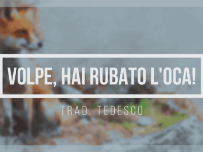 Volpe, hai rubato l’oca! Trad. tedesco